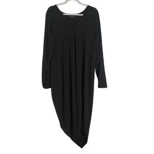 Universal Standard Asymmetric Black Long Sleeve Dress